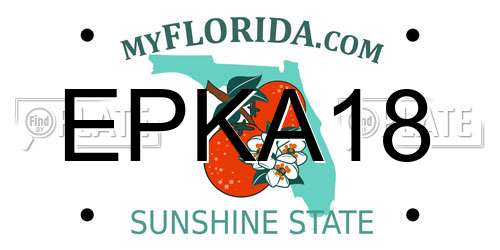 EPKA18 Florida License Plate