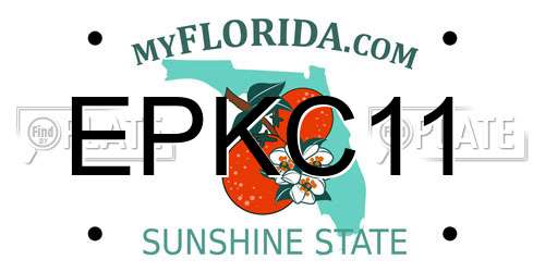 EPKC11 Florida License Plate