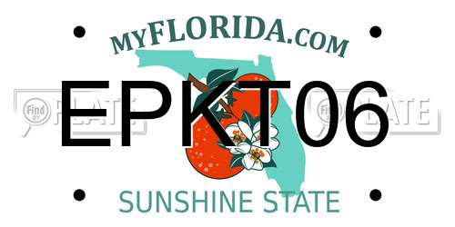 EPKT06 Florida License Plate