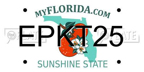 EPKT25 Florida License Plate