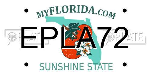 EPLA72 Florida License Plate