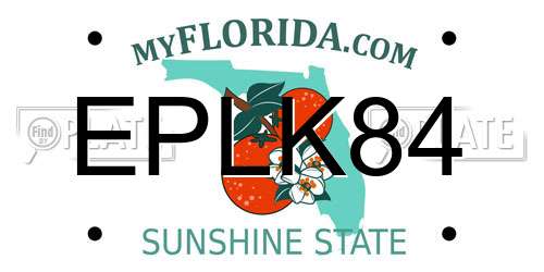 EPLK84 Florida License Plate