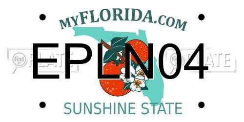 EPLN04 Florida License Plate