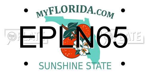 EPLN65 Florida License Plate