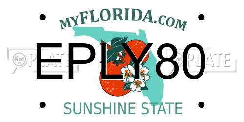 EPLY80 Florida License Plate