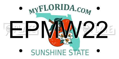 EPMW22 Florida License Plate