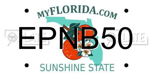 EPNB50 Florida License Plate