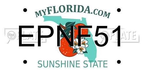 EPNF51 Florida License Plate