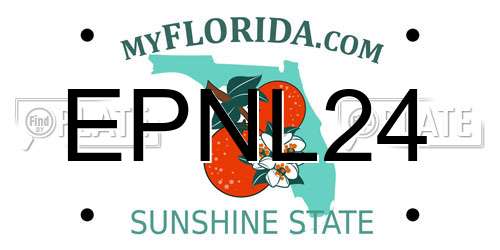 EPNL24 Florida License Plate
