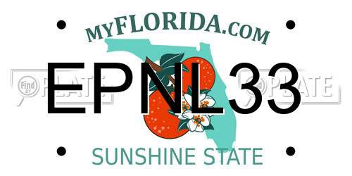 EPNL33 Florida License Plate