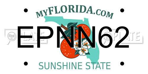 EPNN62 Florida License Plate