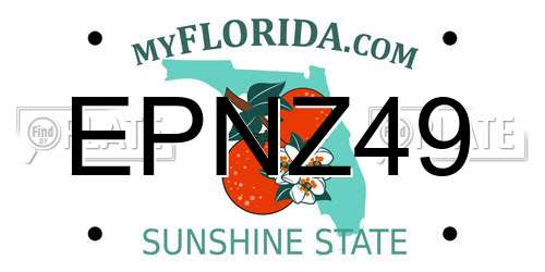 EPNZ49 Florida License Plate