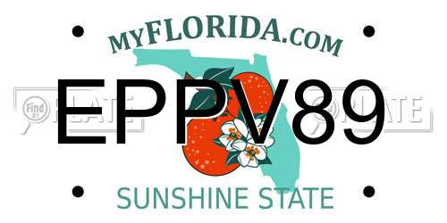 EPPV89 Florida License Plate
