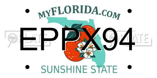 EPPX94 Florida License Plate