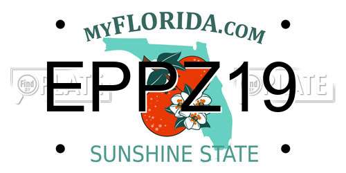 EPPZ19 Florida License Plate