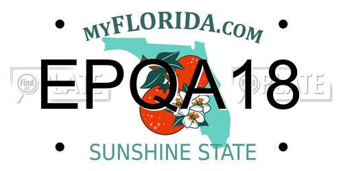 EPQA18 Florida License Plate