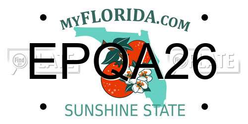 EPQA26 Florida License Plate