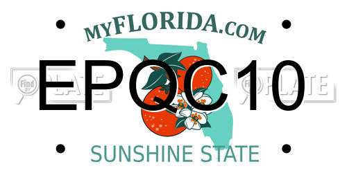 EPQC10 Florida License Plate