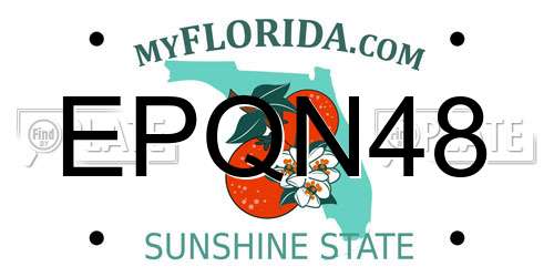 EPQN48 Florida License Plate
