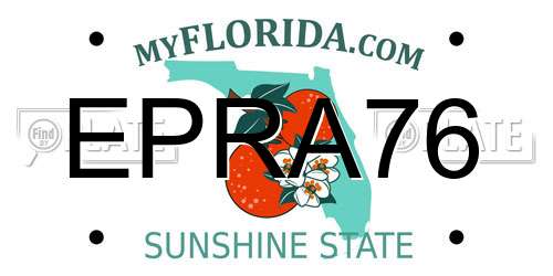 EPRA76 Florida License Plate