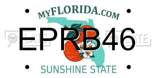 EPRB46 Florida License Plate