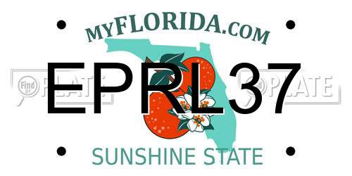EPRL37 Florida License Plate