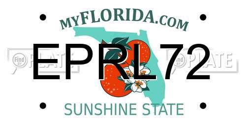 EPRL72 Florida License Plate