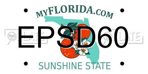 EPSD60 Florida License Plate