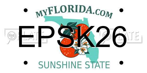 EPSK26 Florida License Plate