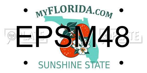 EPSM48 Florida License Plate