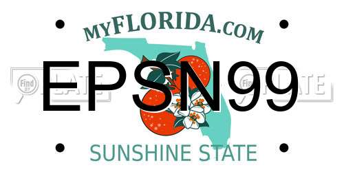 EPSN99 Florida License Plate