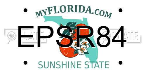 EPSR84 Florida License Plate