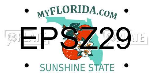 EPSZ29 Florida License Plate