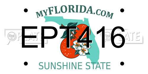 EPT416 Florida License Plate
