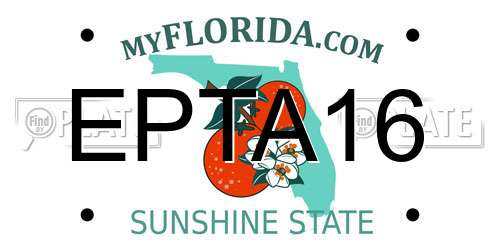 EPTA16 Florida License Plate