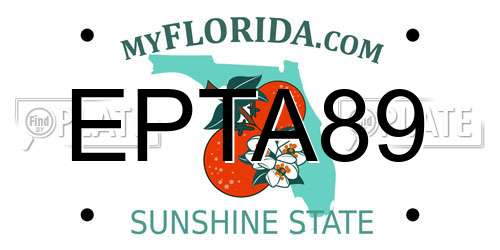 EPTA89 Florida License Plate