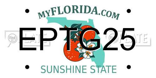 EPTG25 Florida License Plate