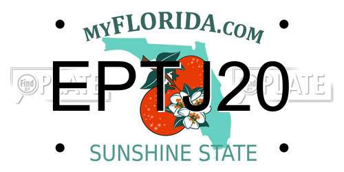 EPTJ20 Florida License Plate