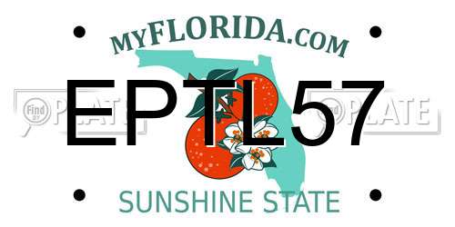 EPTL57 Florida License Plate