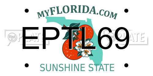 EPTL69 Florida License Plate