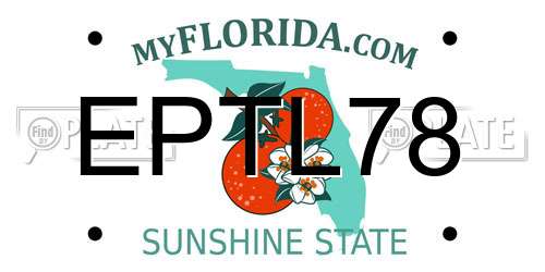 EPTL78 Florida License Plate