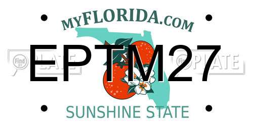EPTM27 Florida License Plate