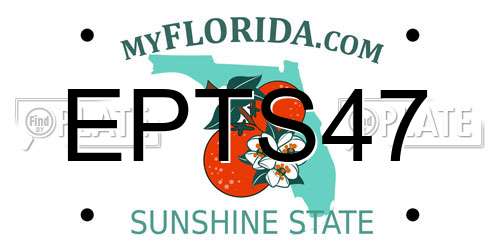 EPTS47 Florida License Plate