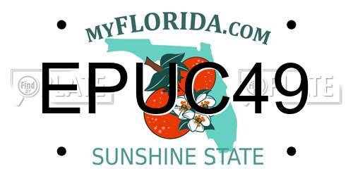 EPUC49 Florida License Plate