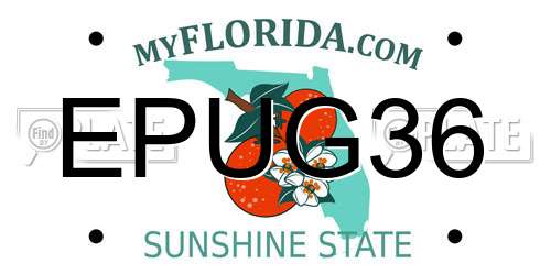 EPUG36 Florida License Plate