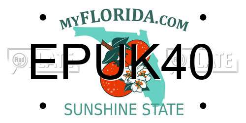 EPUK40 Florida License Plate
