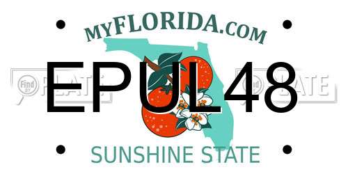 EPUL48 Florida License Plate