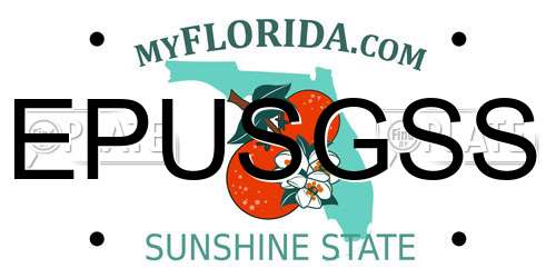 EPUSGSS Florida License Plate