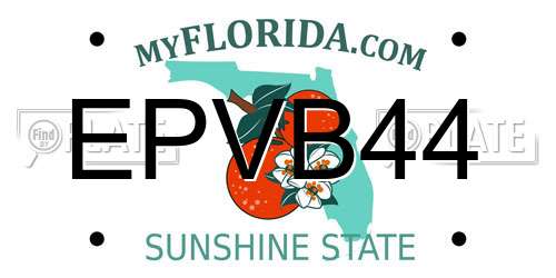 EPVB44 Florida License Plate