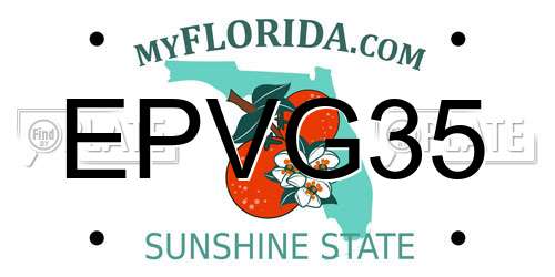 EPVG35 Florida License Plate